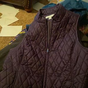 Medium womens deep purple puffer vest